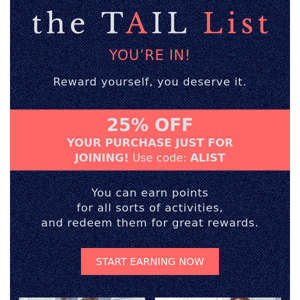 Welcome to Tail Rewards: The A List