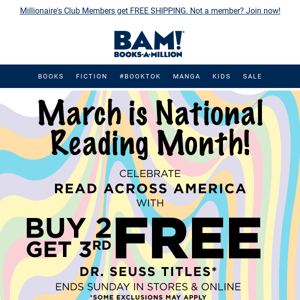 Buy 2, Get 3rd FREE on Dr. Seuss Books - In Store & Online