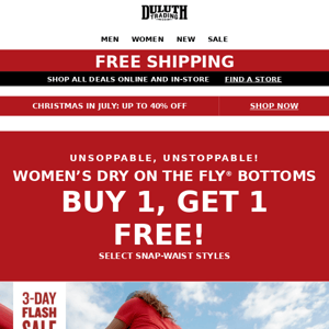 Buy 1, Get 1 FREE Flash Sale!