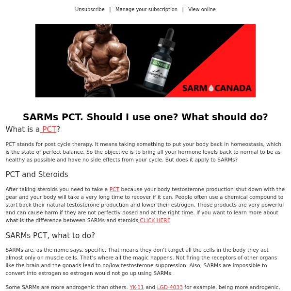 SARMs & PCT, Should you use one? Learn everything about it