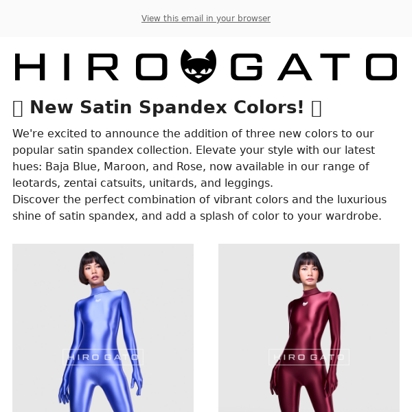 Lycra Unitard Blue Shiny Spandex Catsuit - Hiro Gato
