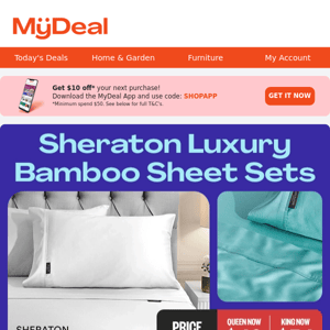 📢 PRICE DROP: Sheraton Luxury Sheets