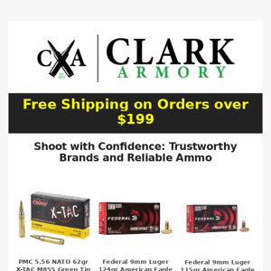 Free Shipping on Trustworthy Brands and Reliable Ammo