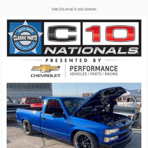 Erich shows off '98 Silverado at C10 Nationals