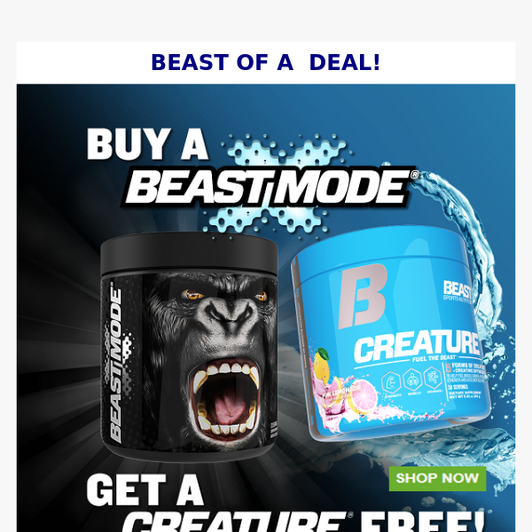 💪Beast of a Deal: Get Creature Creatine FREE