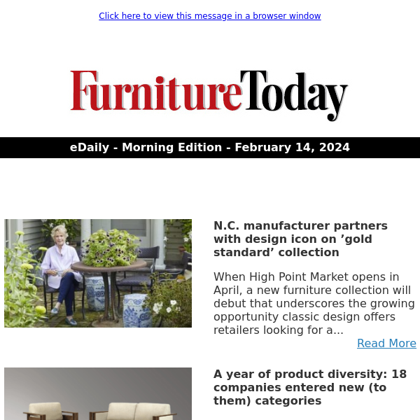 N.C. manufacturer partners with design icon on ‘gold standard’ collection