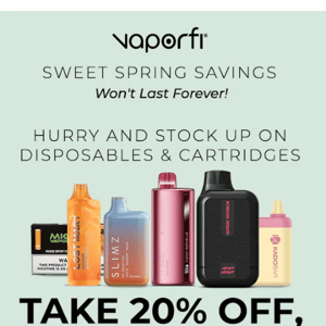 20% Off: All Carts & Disposables - Today Only