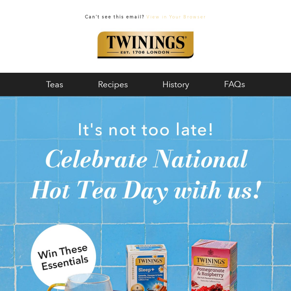 National Hot Tea Day GIVEAWAY 🎁