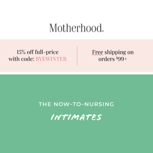 THE NOW TO NURSING INTIMATES SALE 🎉