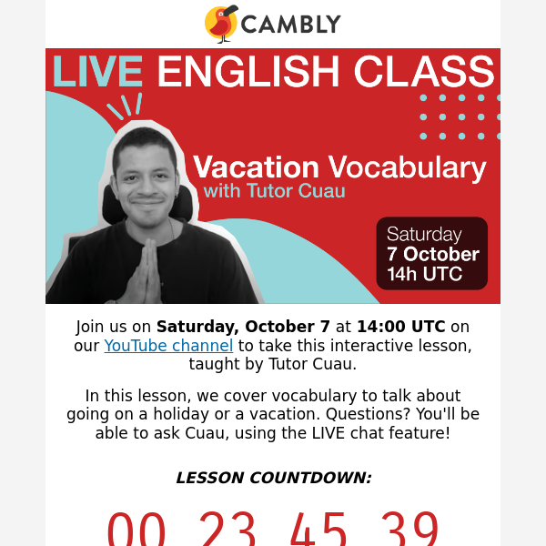 🔴 LIVE English lesson - Cambly India