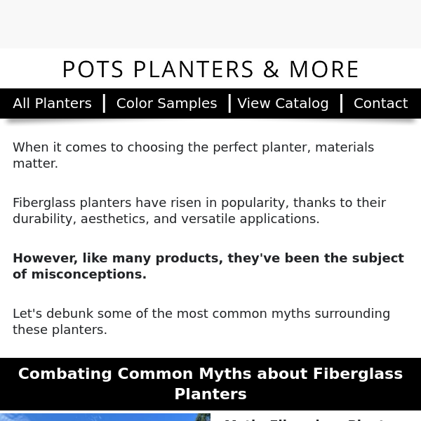 Debunking Common Myths About Fiberglass Planters