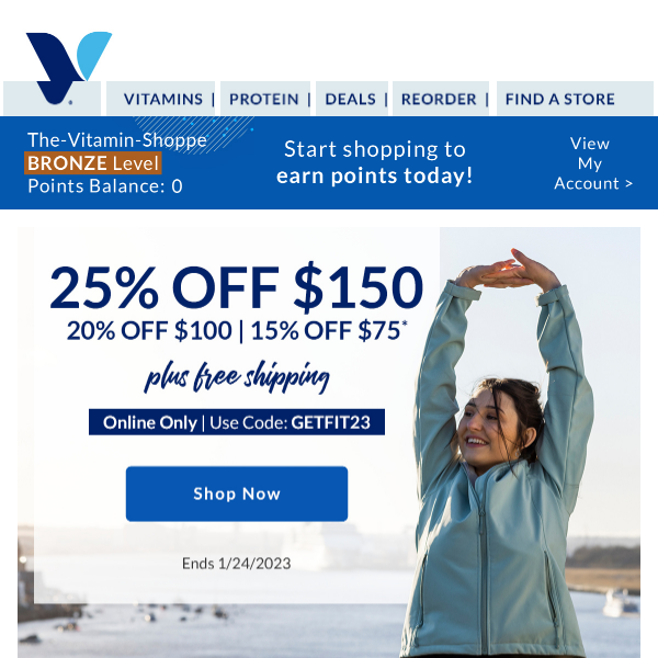 The Vitamin Shoppe: Up to 25% off awaits