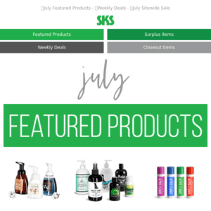 🗓 July's Featured Products + 💲 Weekly deals + ⚠️SAVE UP TO 20%