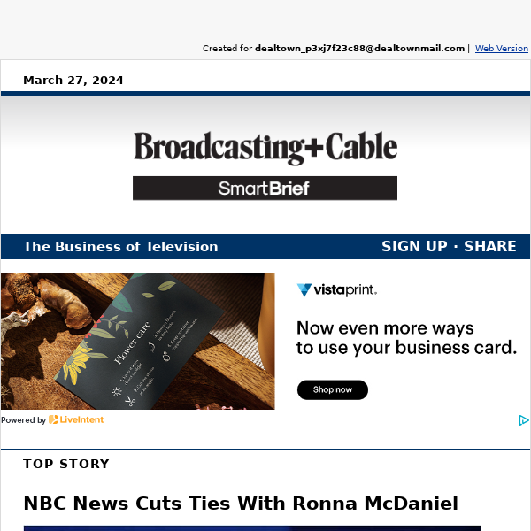 NBC News Cuts Ties With Ronna McDaniel