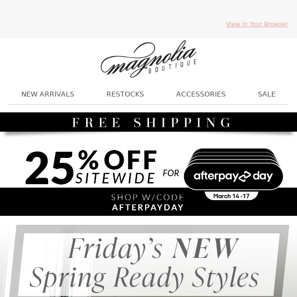 Friday's NEW Spring Ready Styles! - Magnolia Boutique