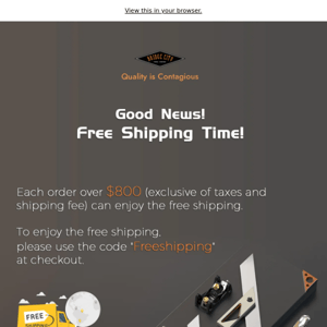 Free Shipping Time For Bridge City Tools! The Last 24 Hours!