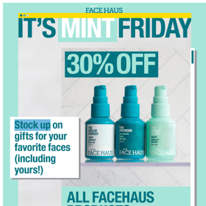 MINT FRIDAY: 30% Off Skincare