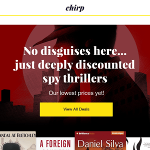 I spy…  discounted spy thriller audiobooks 🕵️