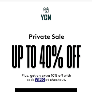 PRIVATE SALE | Up to 40% OFF 🙌