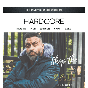 It's still on! 50% off EVERYTHING only at GOHARDCORE