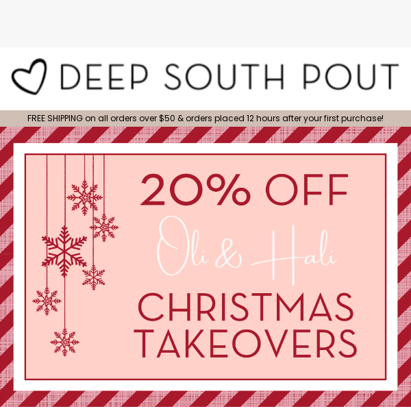 20% OFF ❤️ Oli & Hali Christmas Takeovers!