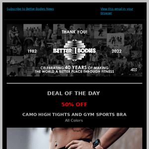 Deal Of The Day - 50% OFF CAMO HIGH TIGHTS AND GYM SPORTS BRA