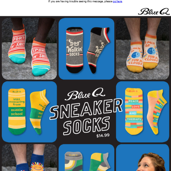 We’ve got a whole BUNCH of sneaker socks!