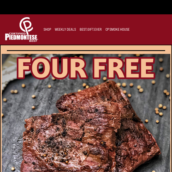 Spend $150 and get 4 Free 16oz Beef Bavette Steaks - For Free!  (A Value of 100!)👀