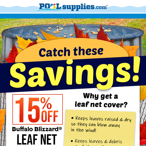 Leaf net covers are 15% Off!