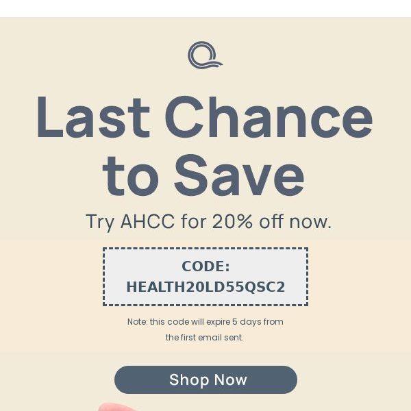 Last chance for 20% off AHCC 💸
