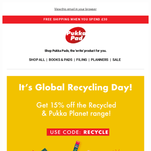 15% off Pukka Planet & Recycled range! ♻️