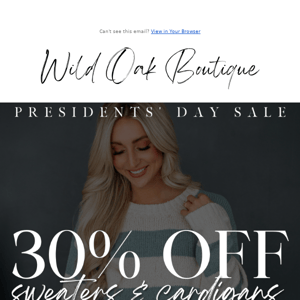 ‼️Presidents' Day SALE - 30% OFF ‼️