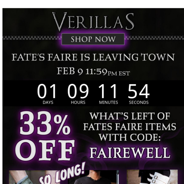 33% OFF Fate's Faire - get it before it's gone! 🚂