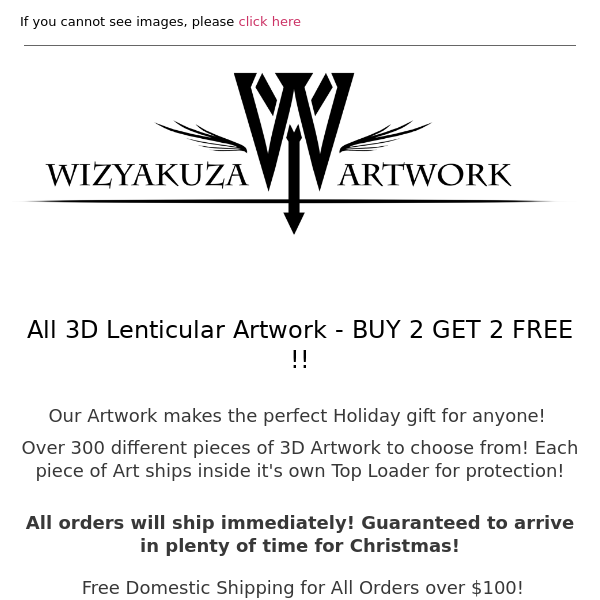 3D Artwork - BUY 2 GET 2 FREE! - CHRISTMAS TIME! || Wizyakuza.com