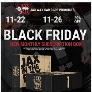 Reminder: 😵NEW - Jax Wax Subscription Box