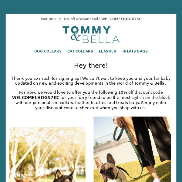 Thank You For Signing Up - Tommy & Bella