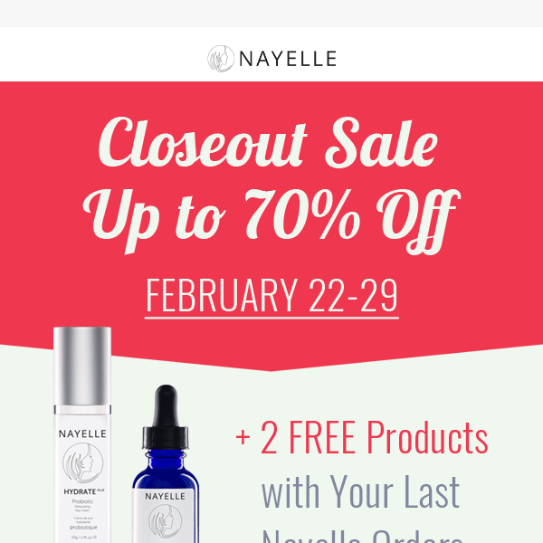 NOW: Closeout Sale up to 70% Off
