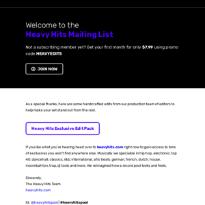 Here's your exclusive Heavy Hits edit pack! 🔥 🔥 🔥