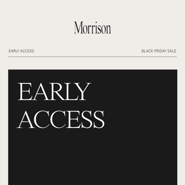 EARLY ACCESS | Black Friday Sale