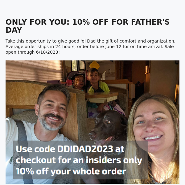 Dad Deserves an Upgrade: 10% Off Today!