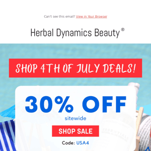 Shop 4th of July deals for 30% off💙  ❤️ 💥