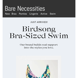 Discover Birdsong, Our Own Bra-Sized Swim | Sizes 30D-46I