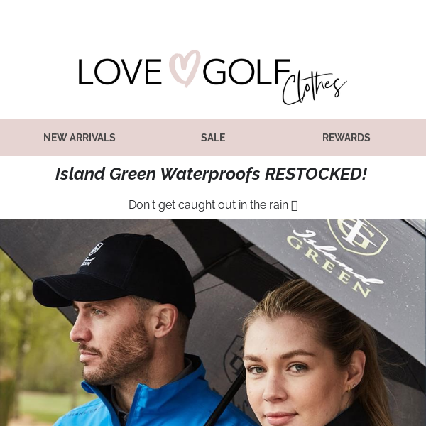 Island Green Waterproofs RESTOCKED! 🌧️