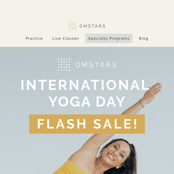 🧘‍♀️International Yoga Day FLASH SALE! 🌎✨