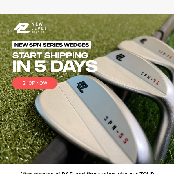 Level Up Your Game: New SPN Series V2 Wedges Shipping in 5 Days 🏌️‍♂️