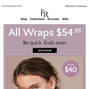An Offer To Love: Pearl Wraps Now $54.95* Only