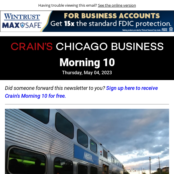 Kennedy construction boosts Metra | Bears' Arlington Park moves | Will writers strike affect Chicago shows?