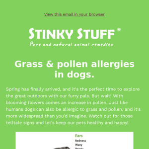 Hayfever in dogs.