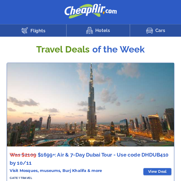 Unmissable Dubai Tour & Other Exciting Travel Deals! ✈️