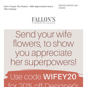 🌹 20% OFF Flowers For Wifey 🌹